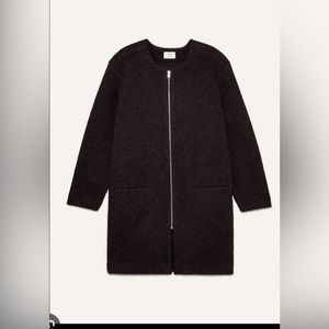Aritzia / Wilfred Black Cardigan Coat - 100% Wool!